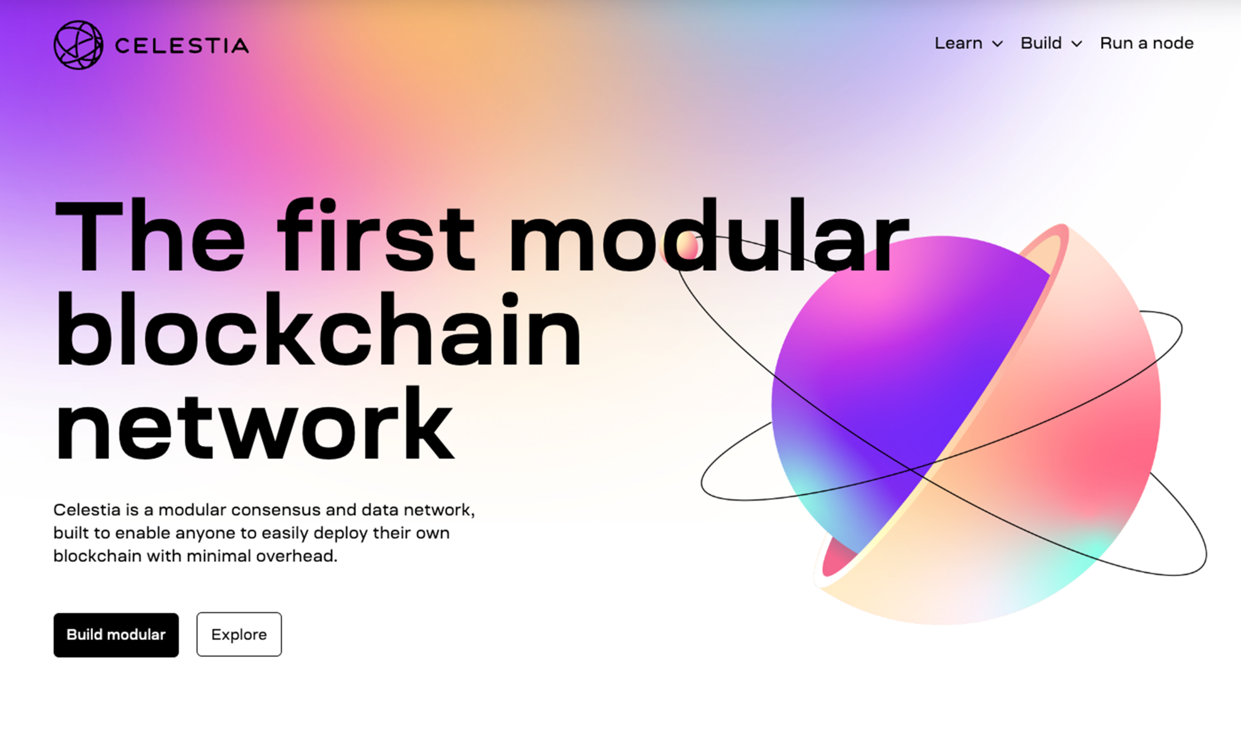Celestia, premiere blockchain modulaire.